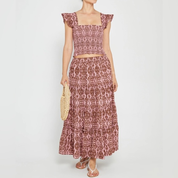 OPT -One Pretty Time Calypso pink/brown Crop top - Picture 9 of 10